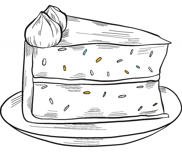 Piece of Cake coloring page image