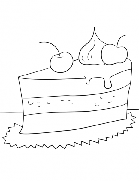 Piece of Cake coloring page image