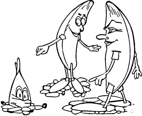 Pieces of Garlic  coloring page image