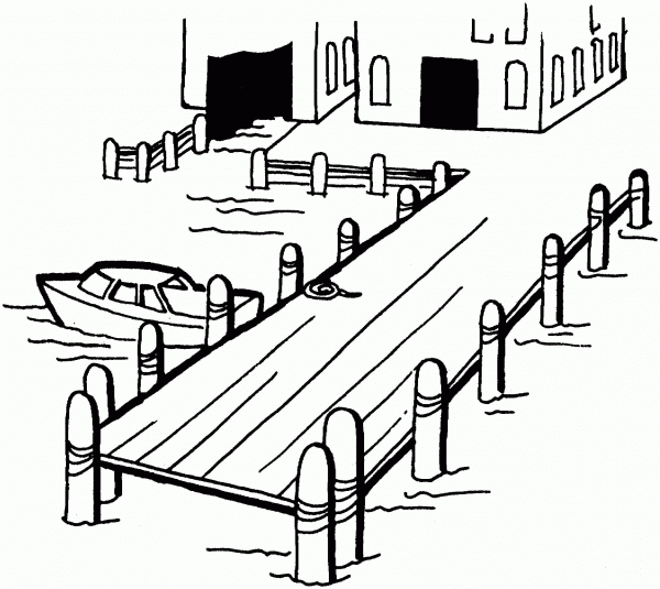 Pier  coloring page image