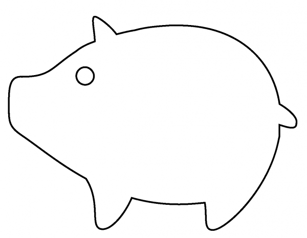 Pig Emoji coloring page image