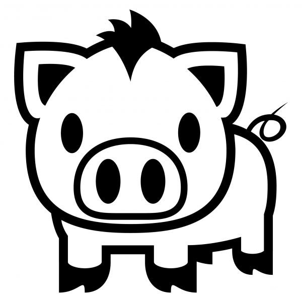 Pig Emoji coloring page image