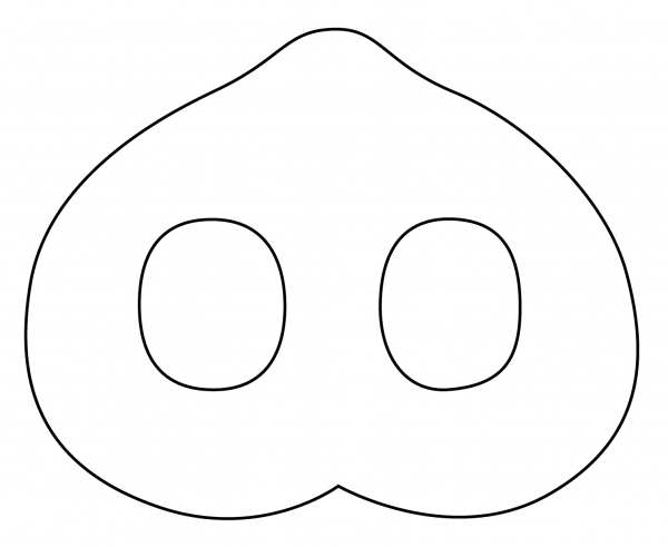 Pig Nose Emoji coloring page image