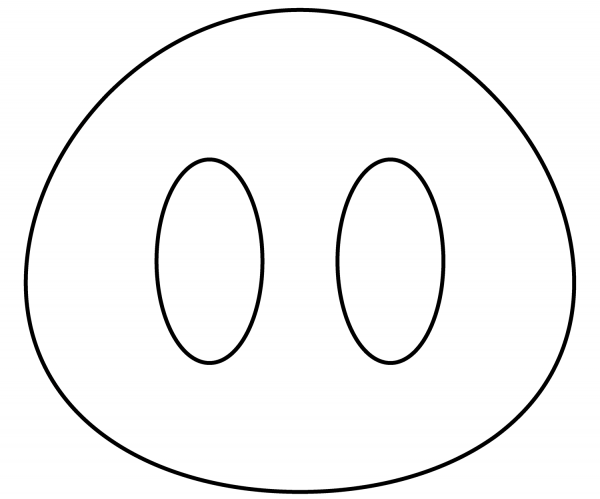 Pig Nose Emoji coloring page image