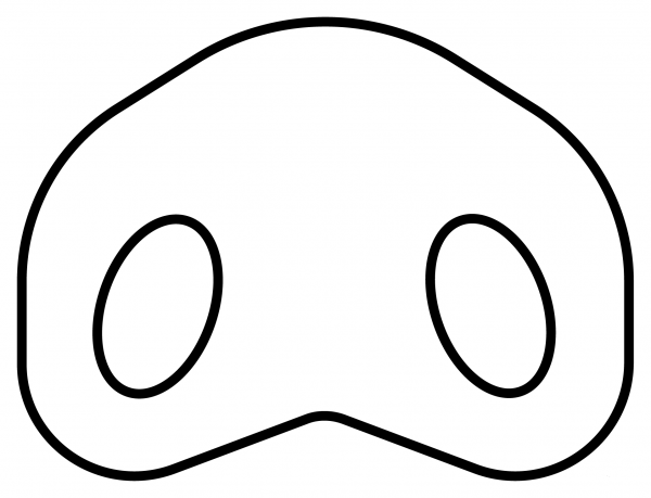 Pig Nose Emoji coloring page image