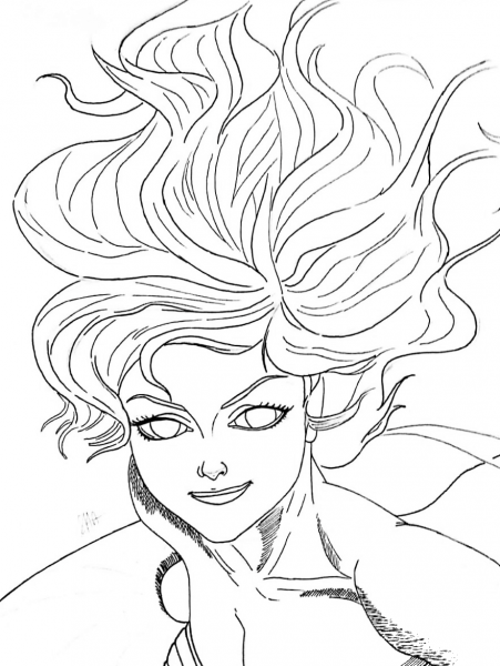 Ariel coloring page image