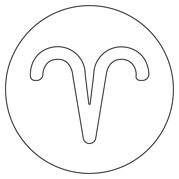 Aries Emoji coloring page image