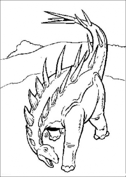 Armored Dinosaur coloring page image