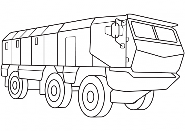 Armored Personnel Carrier coloring page image