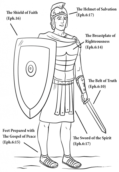 Armour of God coloring page image