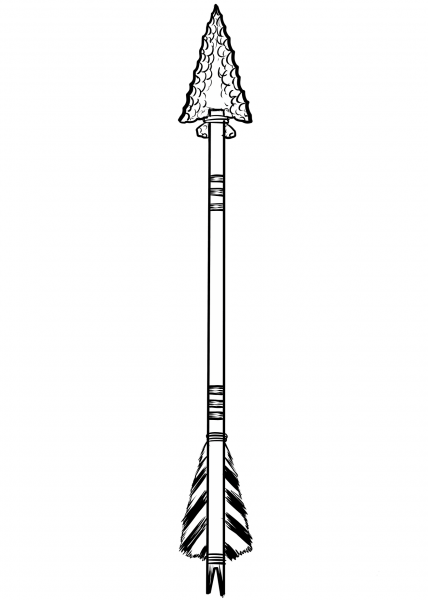 Arrow coloring page image