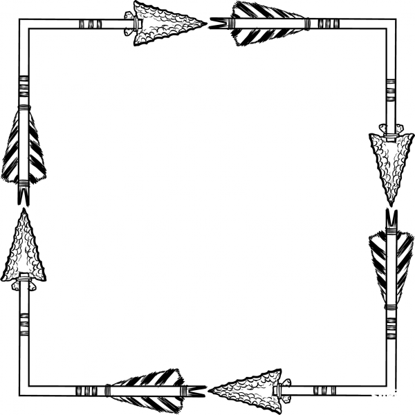 Arrow Frame coloring page image