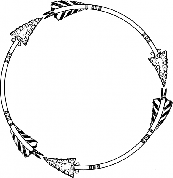Arrow Frame coloring page image