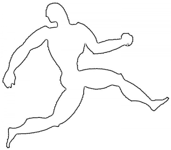 Art Deco Running Man  coloring page image