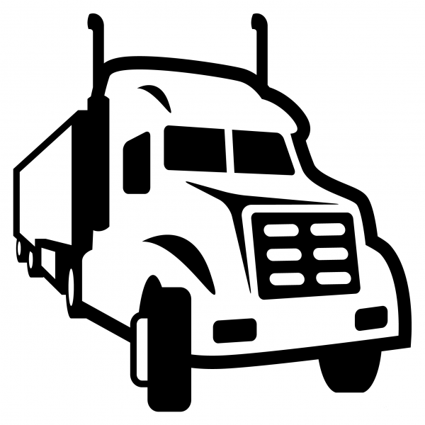 Articulated Lorry Emoji coloring page image