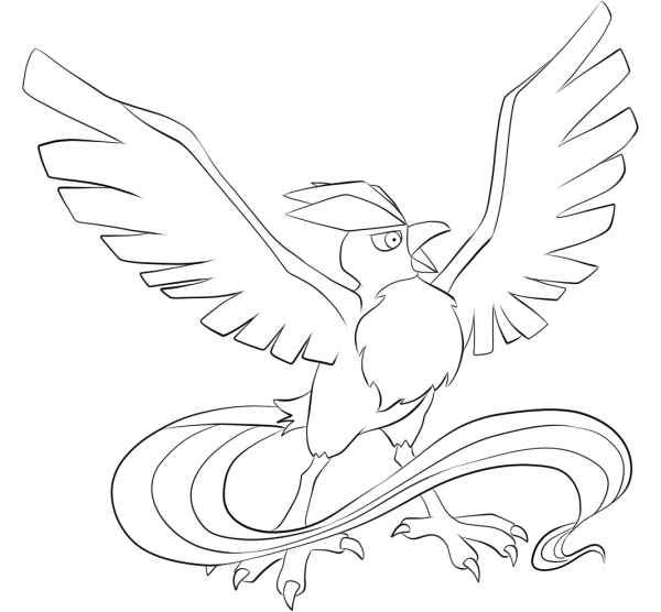 Articuno coloring page image