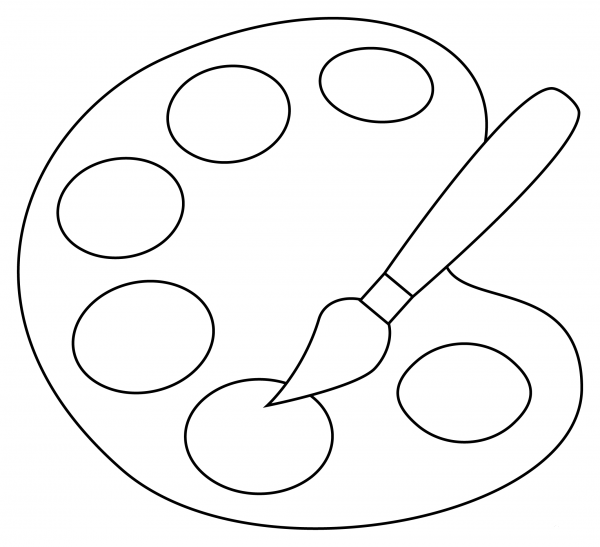 Artist Palette coloring page image