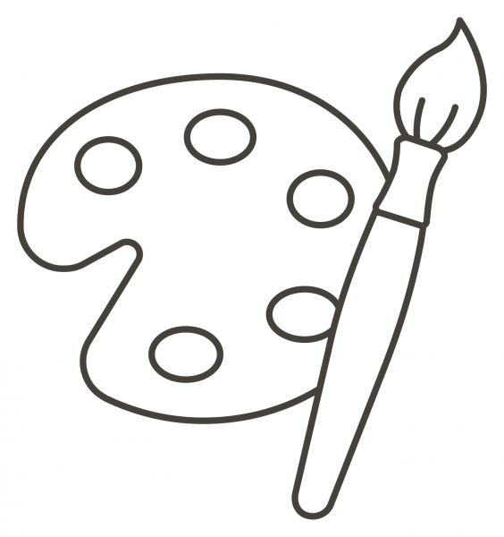 Artist Palette coloring page image