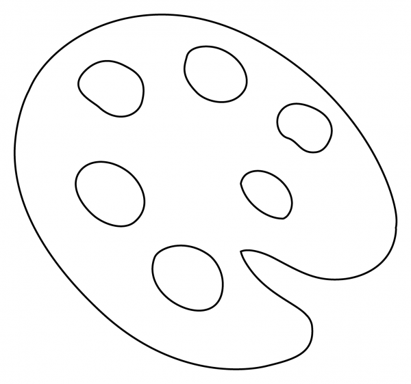 Artist Palette Emoji coloring page image