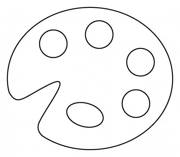 Artist Palette Emoji coloring page image