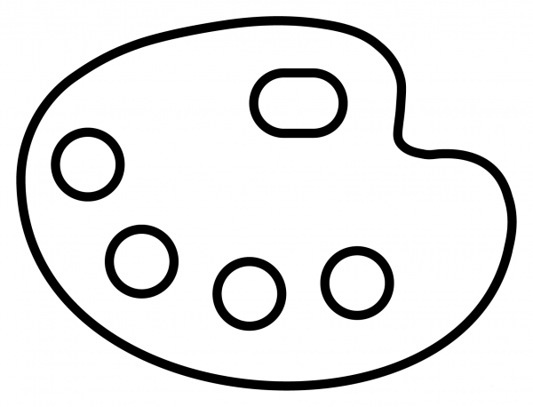 Artist Palette Emoji coloring page image