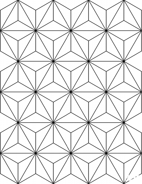 Asanoha Pattern coloring page image