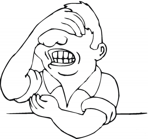 Ashamed  coloring page image