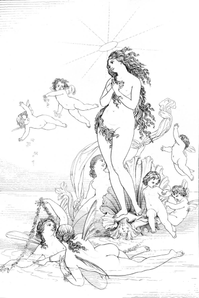 Asia – Shelley, Prometheus Unbound, Act II, Scene 5 coloring page image