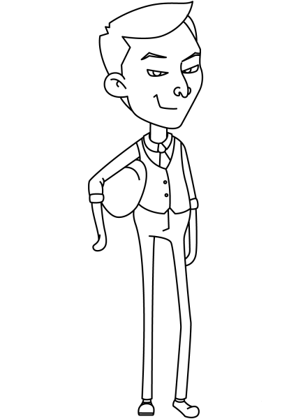 Asian Engineer coloring page image