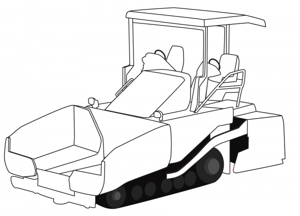 Asphalt Paver coloring page image
