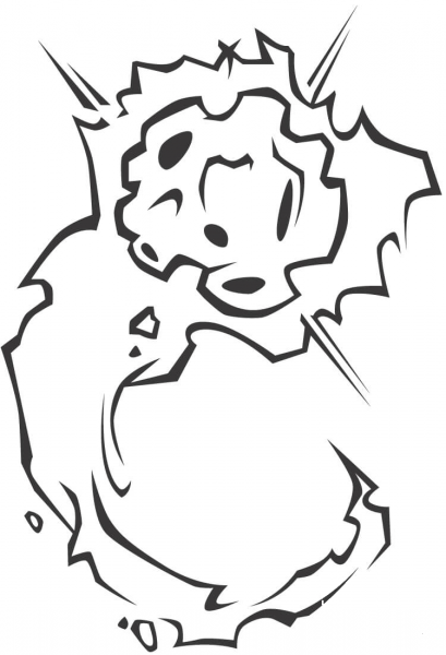 Asteroid coloring page image