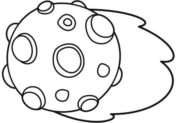 Asteroid coloring page image