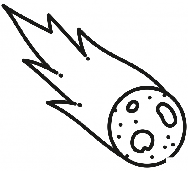 Asteroid coloring page image
