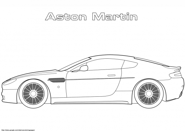 Aston Martin coloring page image