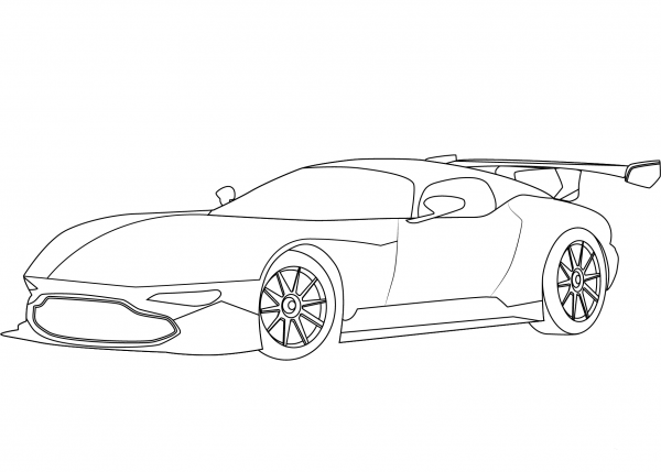 Aston Martin Vulcan coloring page image