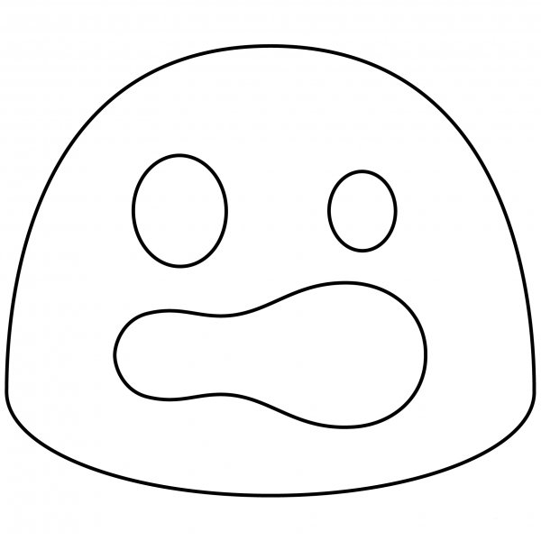 Astonished Face Emoji coloring page image