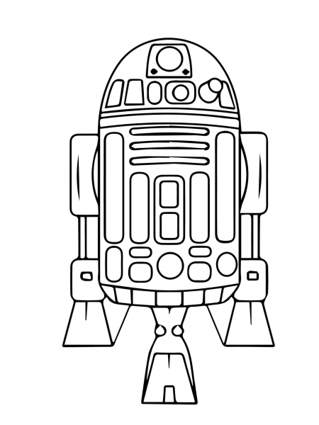 Astromech Droid R2-D2 coloring page image