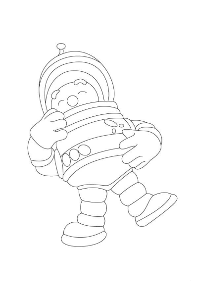 Astronaut Al Chuckles to Himself coloring page image