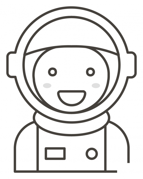 Astronaut coloring page image