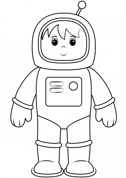 Astronaut coloring page image