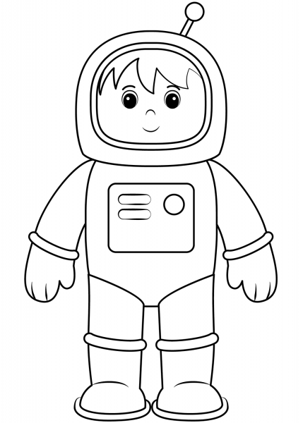 Astronaut coloring page image