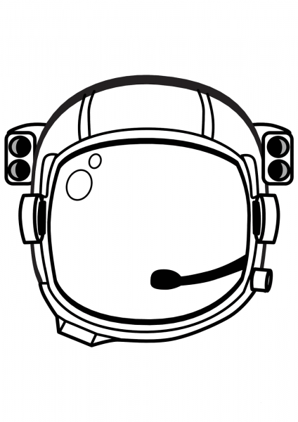 Astronaut Helmet coloring page image