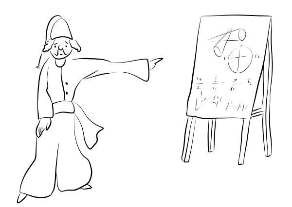 Astronomer in Turkish Costume coloring page image
