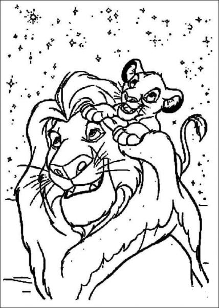 At Starry Night  coloring page image