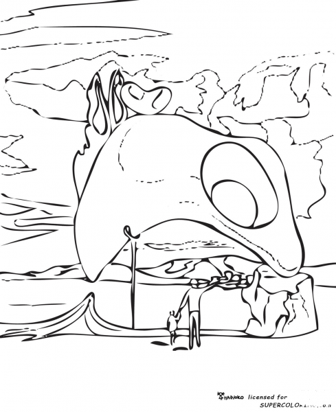 Atavistic Vestiges After The Rain By Salvador Dali  coloring page image