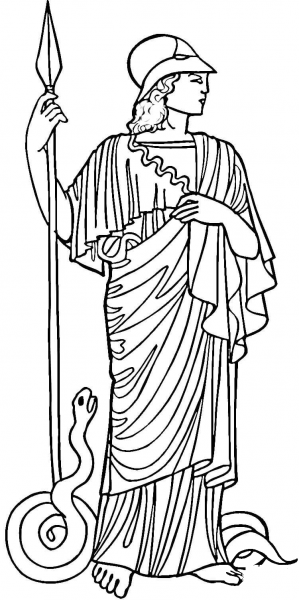 Athena  coloring page image