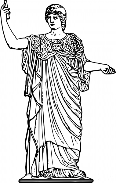 Athena coloring page image