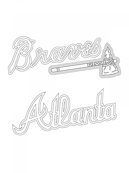 Atlanta Braves Logo  coloring page image