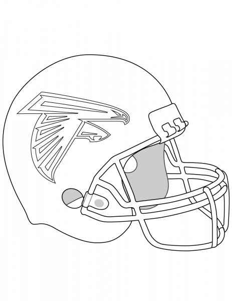 Atlanta Falcons Helmet coloring page image