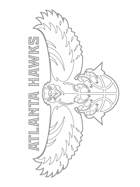 Atlanta Hawks Logo  coloring page image